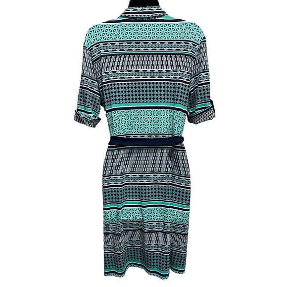 Charter Club Geo Print Button Down Collar Short Cuffed Sleeve‎ 
Dress Size PM - Picture 5 of 6